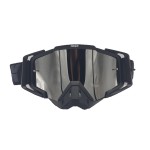 Ski, snowboard, motorcycling, cycling goggles, unisex, black frame, silver lens, O11BSN